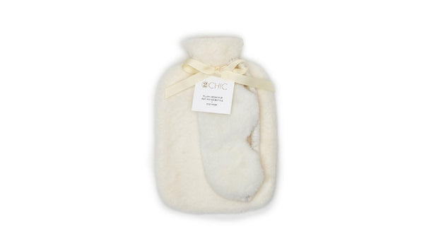 Hot Water Bottle holder with cover and eye mask