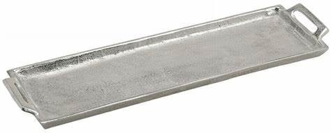 Rectangular Aluminium Tray Silver Nickel 36cm