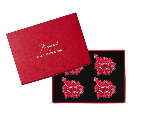 Zénith Napkin Rings in Red, Set of 4 in a Gift Box
